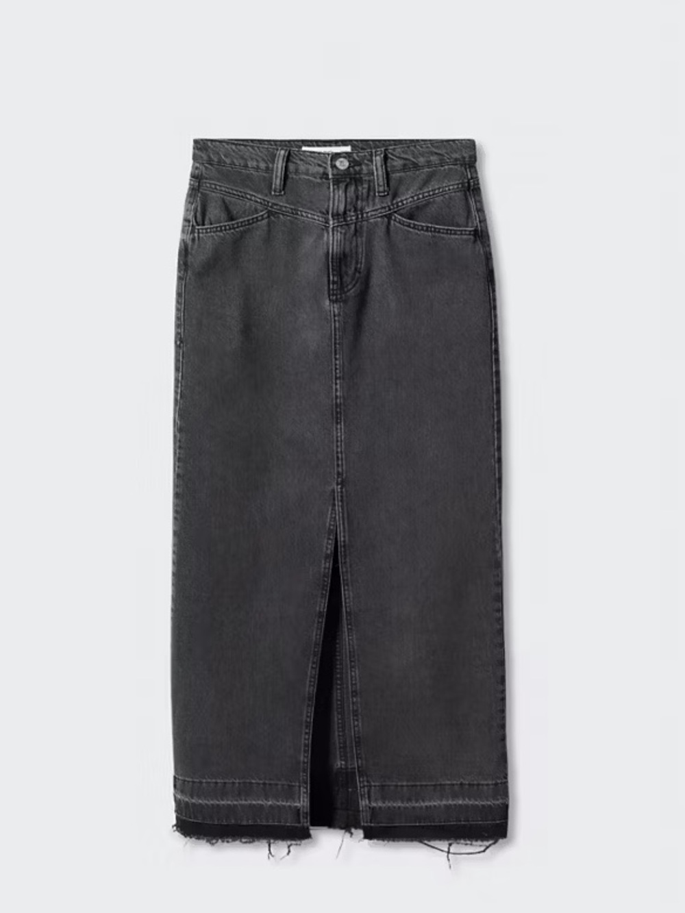 Mango Black Jean Skirt